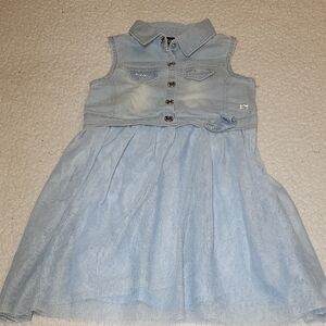 Limited Too Light Blue Button-Up Kids Dress